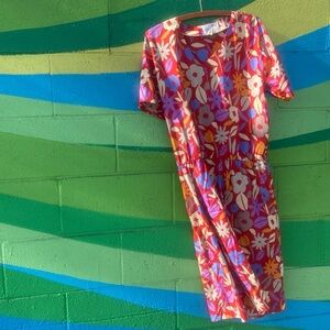 Vintage 70s/80s Tamarind by Malia Made in Hawaii short sleeve pop art dress
